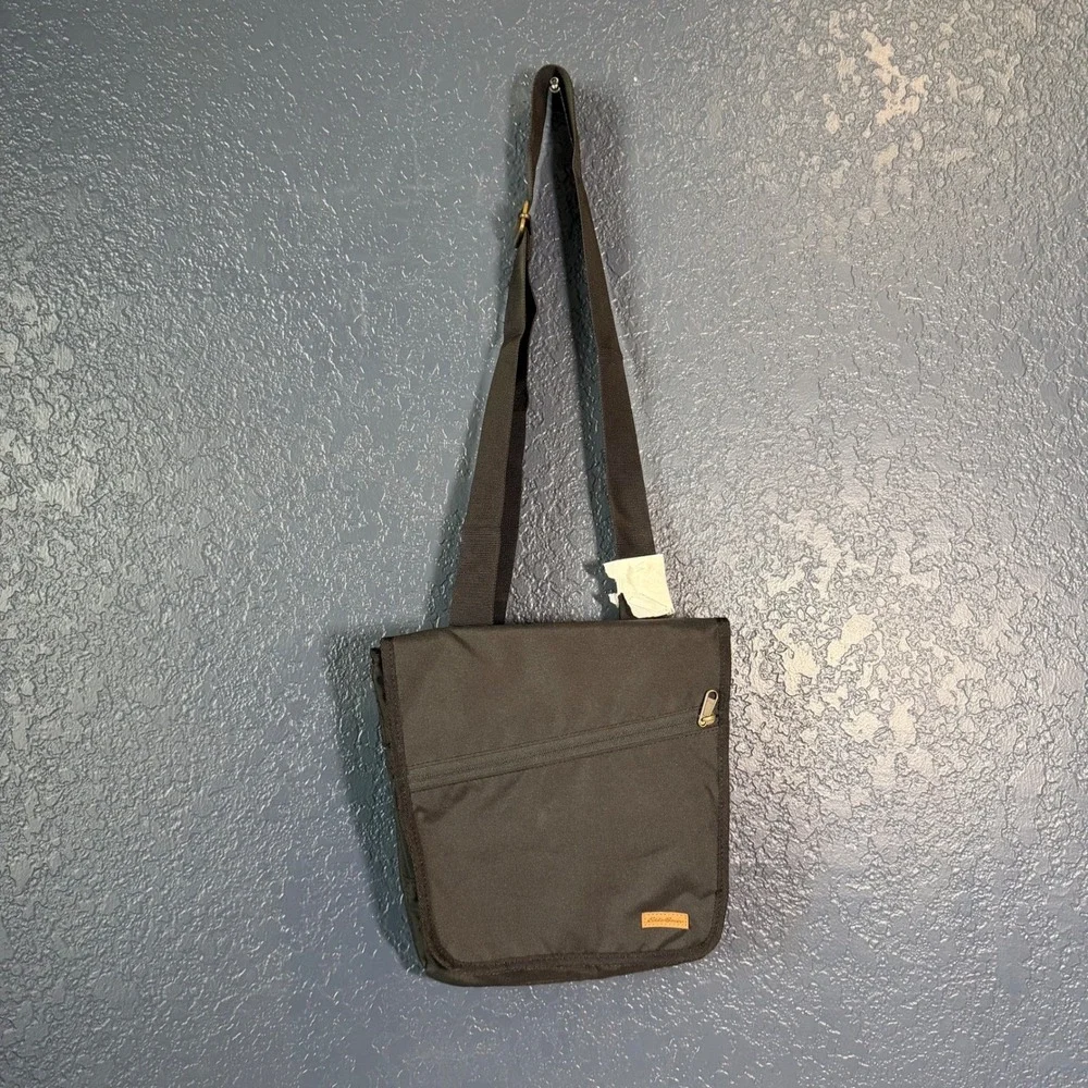 Eddie Bauer Messenger Crossbody Bag OS Black‎ Adjustable Strap